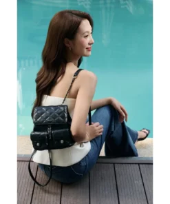 Balo Túi Hộp Ô Trám Chainy Sz 19 HAPAS - Chất Da Cao Cấp